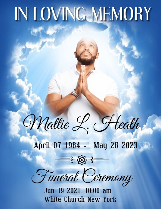 Funeral Announcement flyer,simple | modern | Pamflet (VSA Brief) template